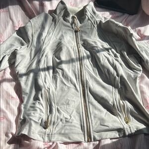 Lululemon Athletica Cream Utility Jacket with Gold Accents